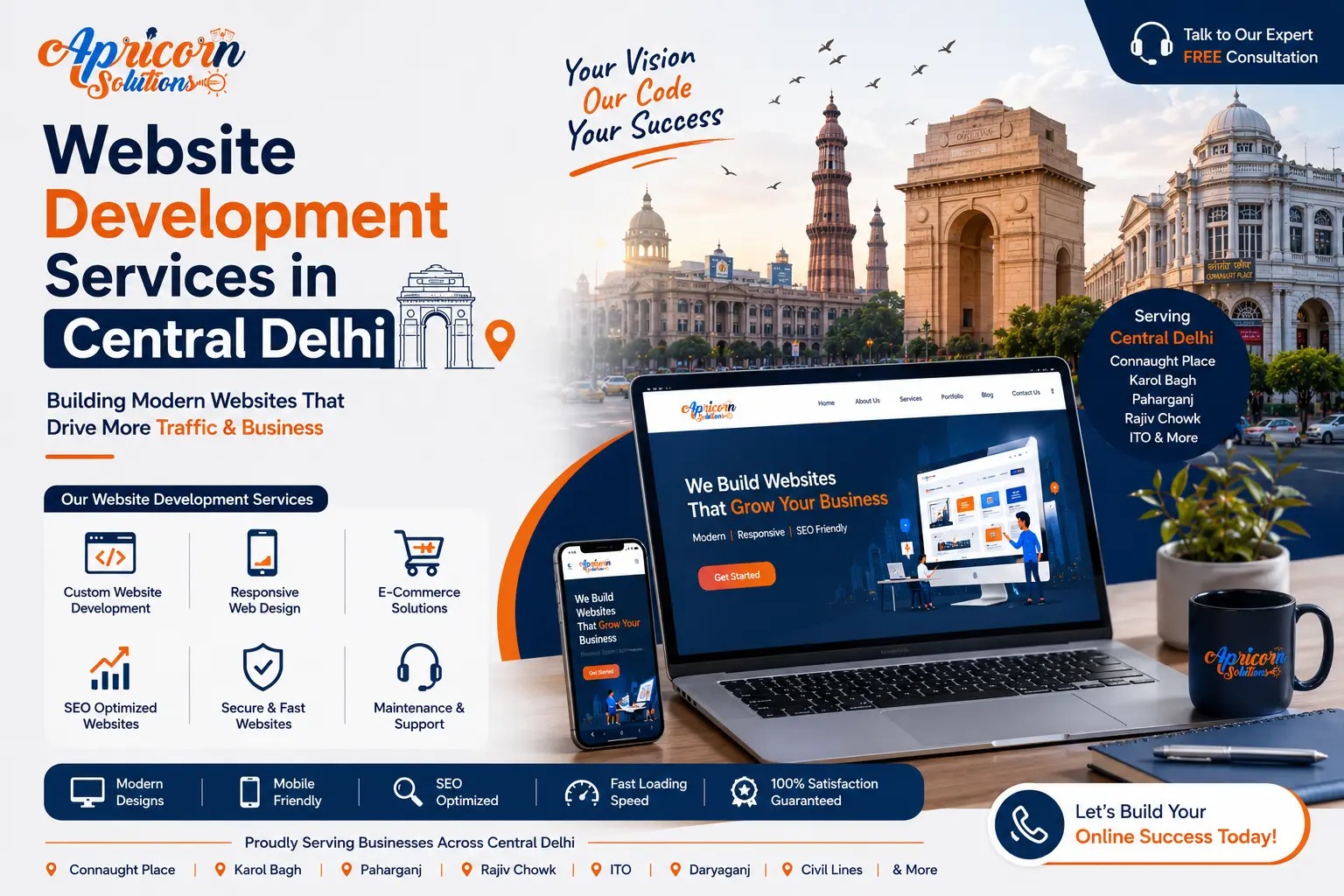 Professional Website Development Company in Central Delhi