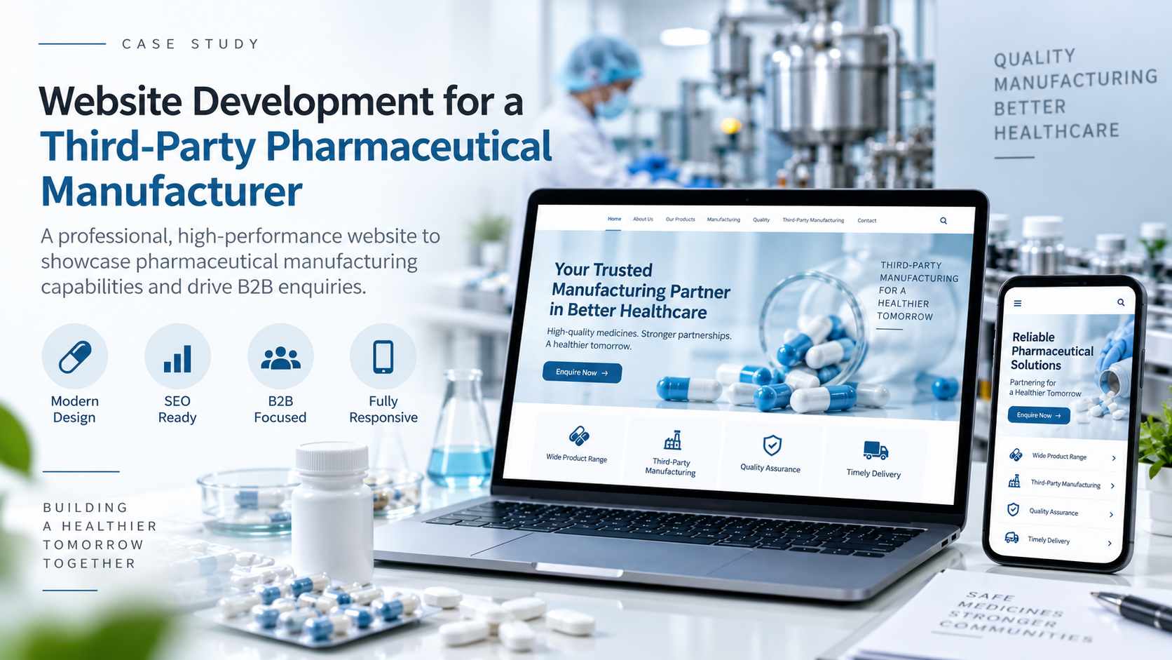 Third-Party Pharmaceutical Manufacturer Website Development